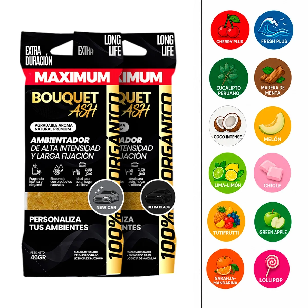 Aromatizante Maximum Bouquet Ash 100% Orgánico – 46 GR