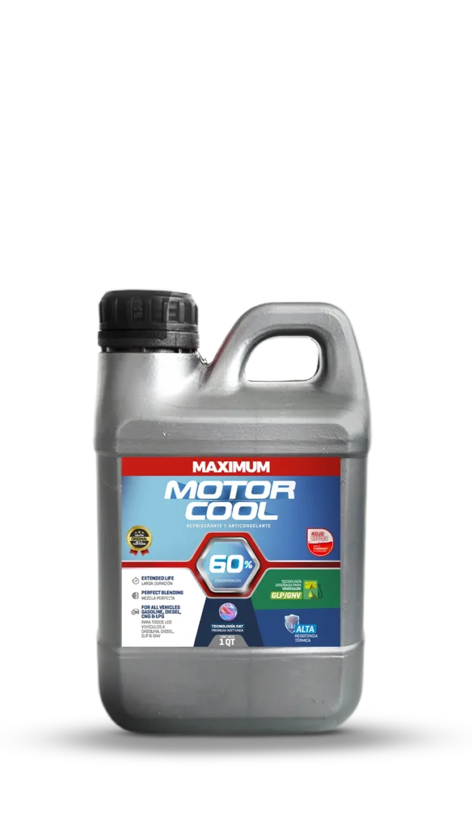 Refrigerante Maximum Motor Cool 60/40 Rojo Reflex para Vehículos GLP/GNV – 1 Litro