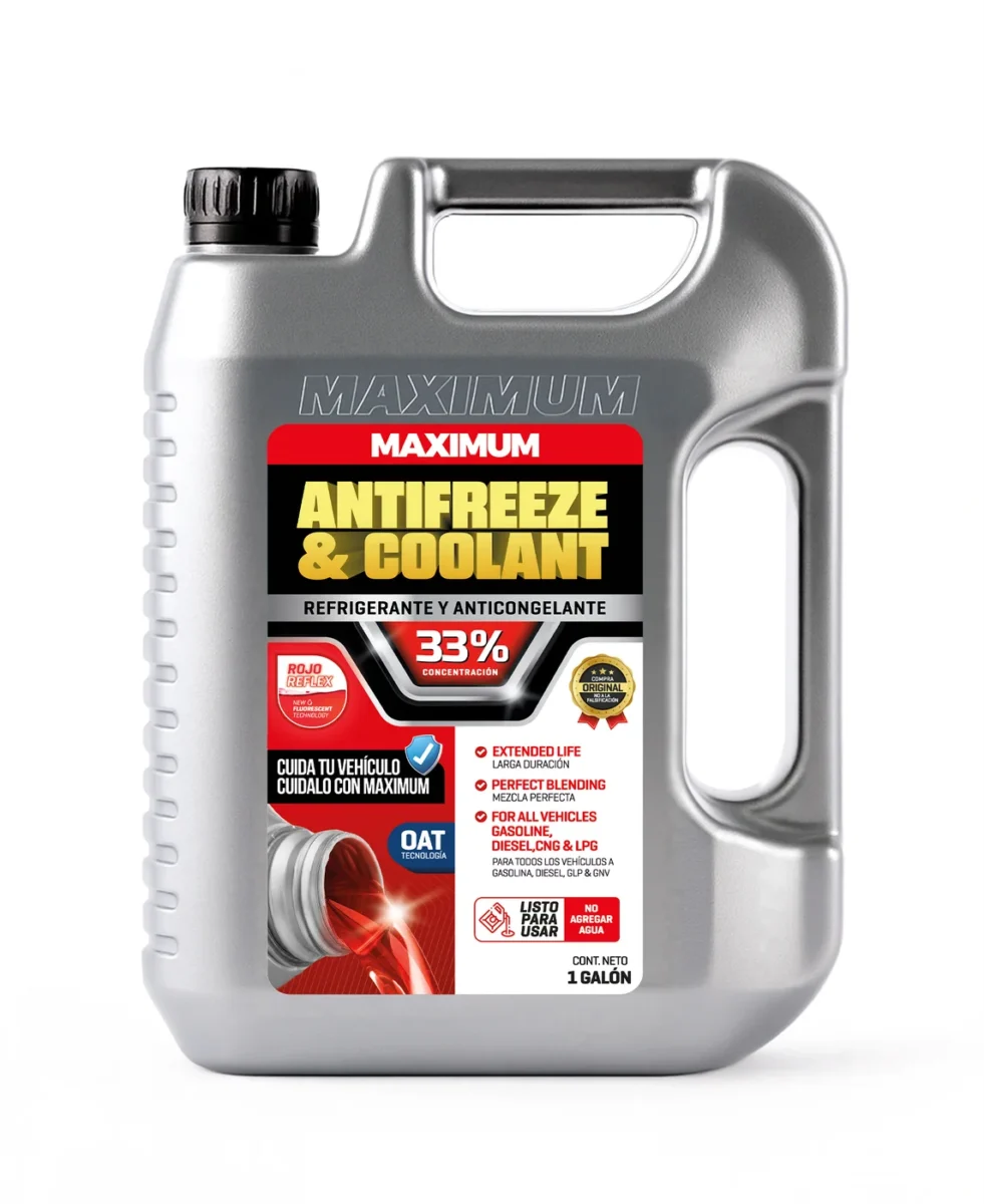 Refrigerante Maximum Antifreeze & Coolant OAT 33% Rojo Reflex – 1 Galón
