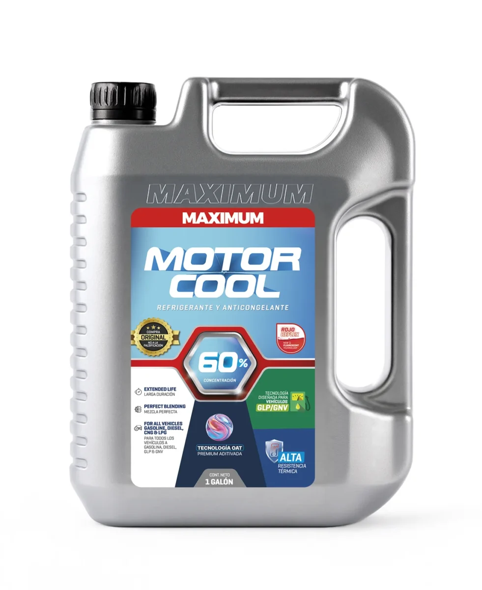 Refrigerante Maximum Motor Cool 60/40 Rojo Reflex para Vehículos GLP/GNV